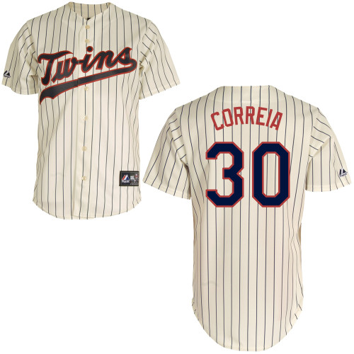 Kevin Correia #30 mlb Jersey-Minnesota Twins Women's Authentic Alternate 3 White Baseball Jersey